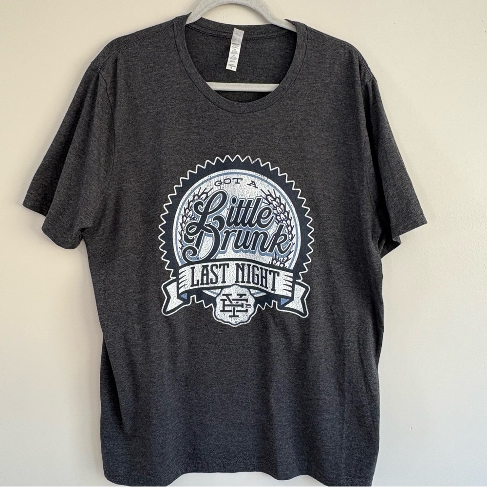 Eli Young Band Got A Little Drunk Last Night Tour 2019 Dark Gray T Shirt Size XL